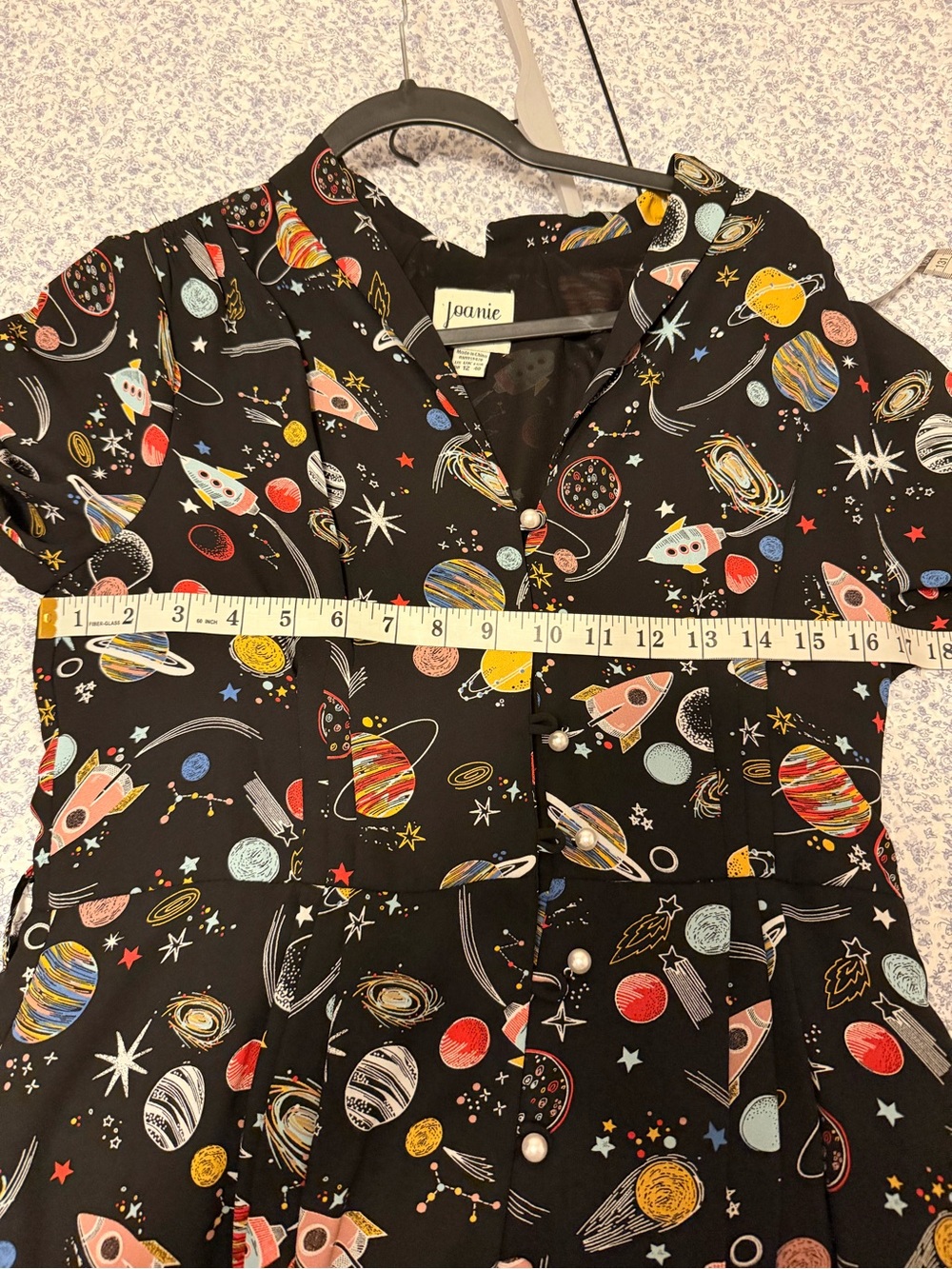 Joanie space theme button dress - Picture 5 of 5